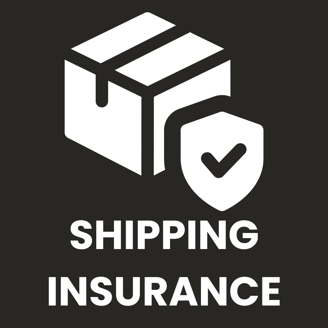 Shipping insurance against damage, loss and theft!